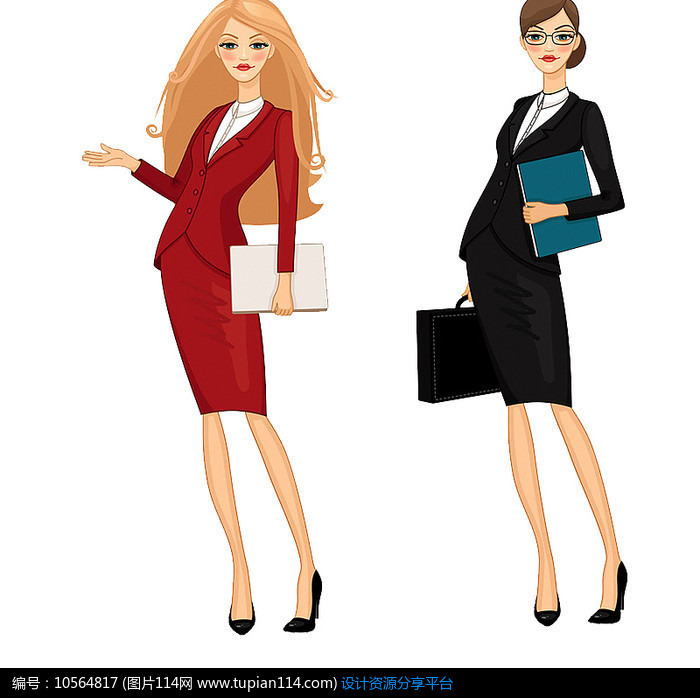 穿正装女人的卡通人物