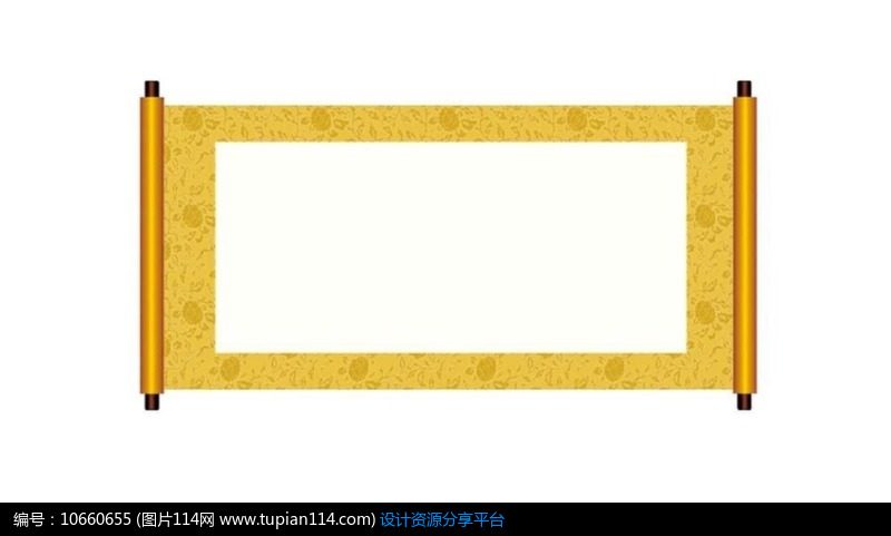 黄色画轴展开动态视频(带通道)