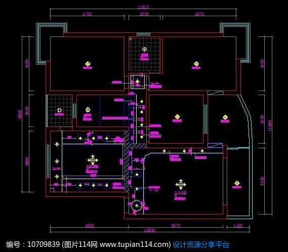 客厅天花吊顶施工图纸