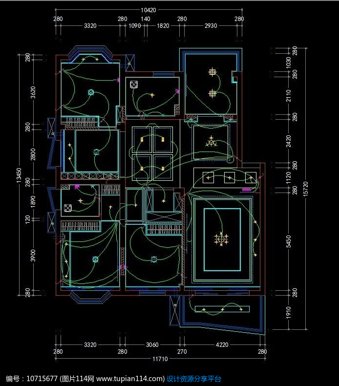 家装户型开关设计图纸,cad室内装修图免费下载,cad,免