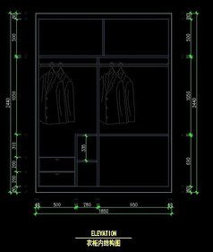 衣柜内部结构设计图