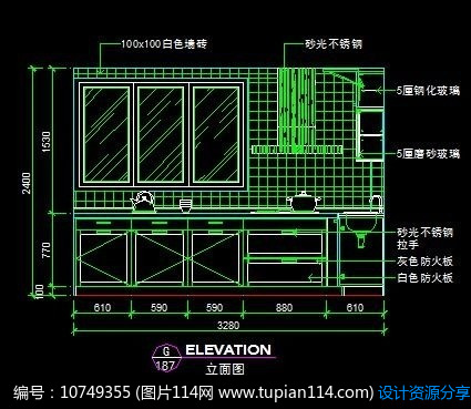 欧式风情橱柜材料立面设计图,cad室内装修图免室内设计新型的厨房有什么区别图片