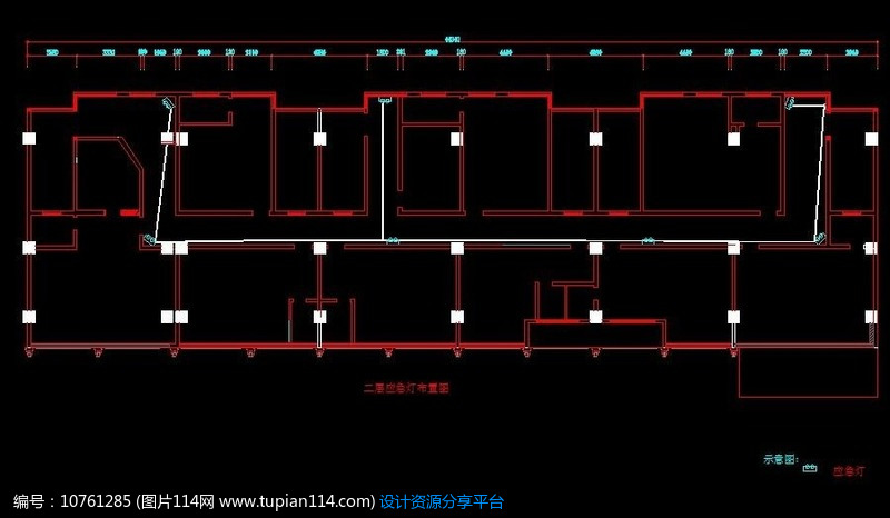 山村酒吧二层应急灯布置图,cad室内装修图免费下载,,.