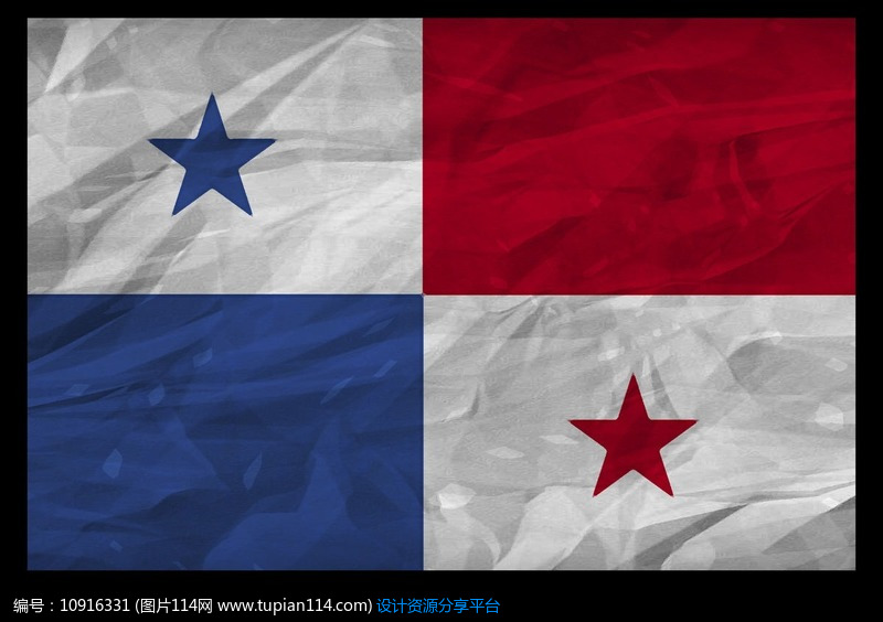 [原创] 巴拿马国旗简洁图案装饰画