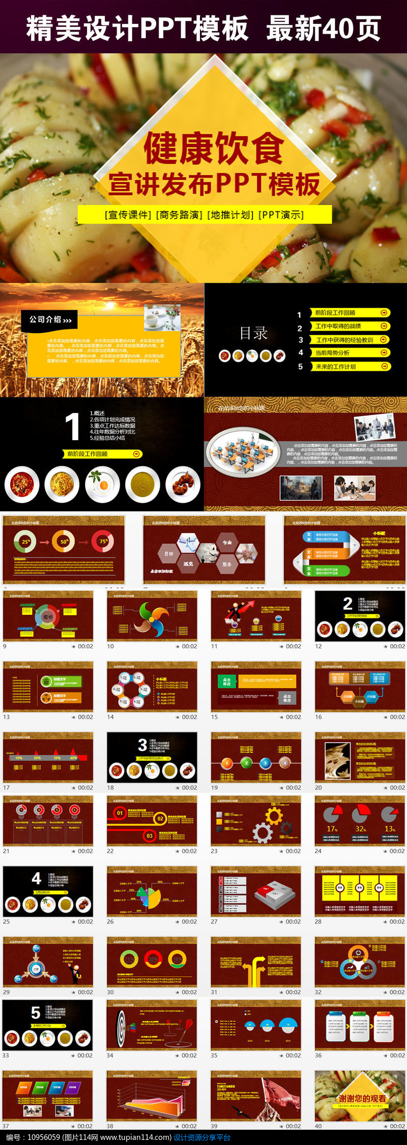 蛋糕西点烘焙培训健康饮食计划总结宣讲动态p