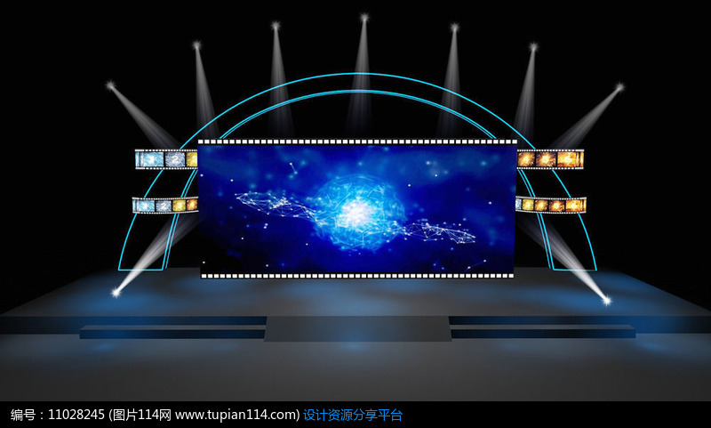 3d电影片单舞台设计,其他,3d模型库免费下载,3dmax