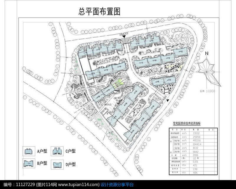 某小区规划设计图,其他,cad图纸免费下载