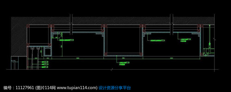 客厅吊顶剖面大样图