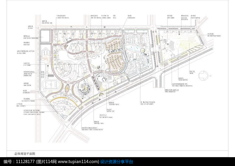 某城市住宅区地块规划总图