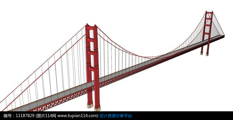 悬索桥029--私蓄素材,其他,3d模型库免费下载,3dmax