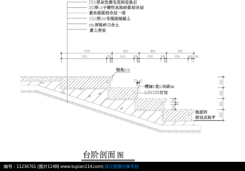 [原创] 特色景观道路台阶标准段