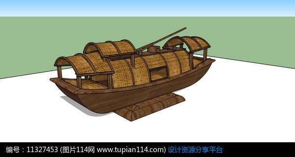 古代江南水乡的渔船