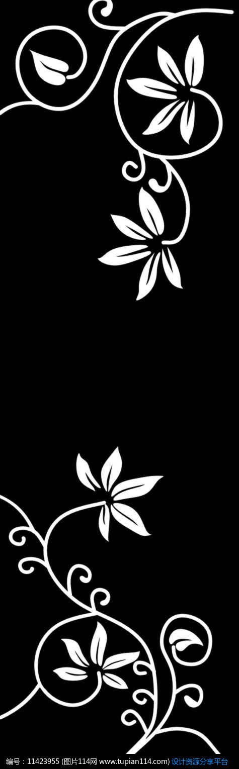 [原创] 抽象兰花雕刻图案