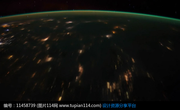 从太空看地球雷电夜景视频素材