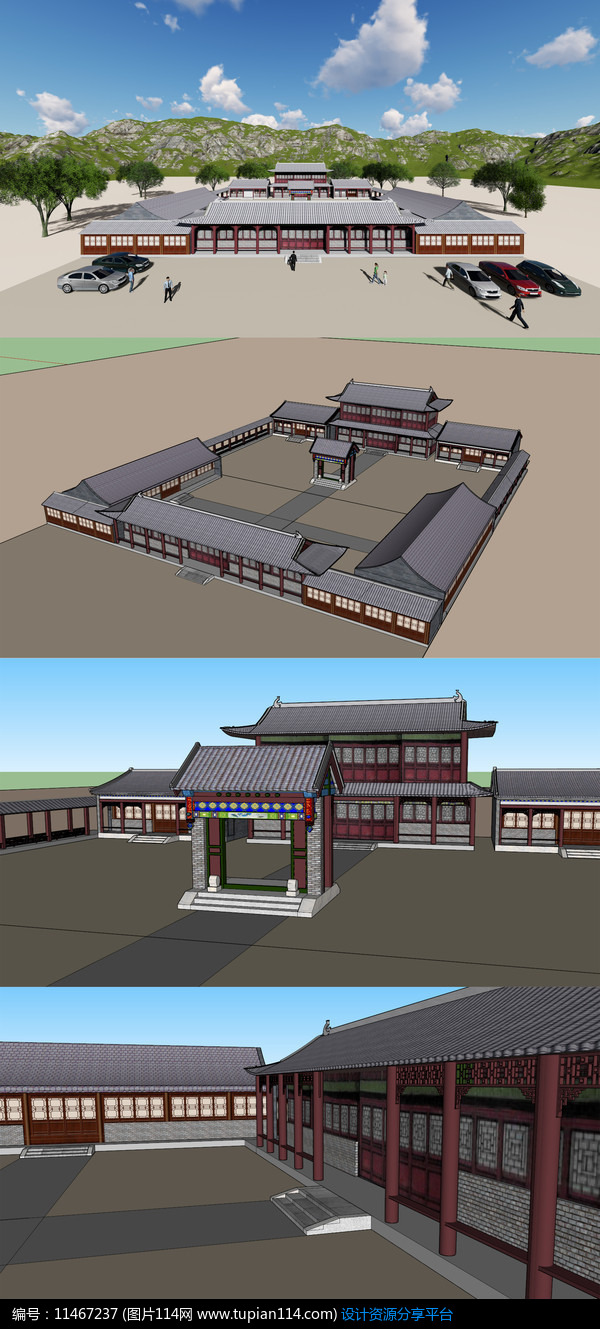 古代建筑,3d建筑模型免费下载,3dmax建筑模型,房屋,3d