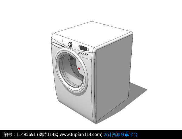 [原创] 圆形滚筒简约洗衣机