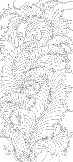 凤尾 花芭 蕉雕刻图案