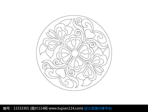 [原创] 花瓣桃心元素雕刻纹样