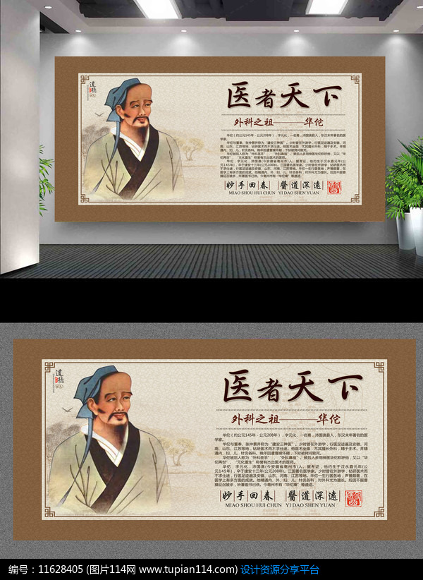 [原创] 中医名人名医华佗药店展板