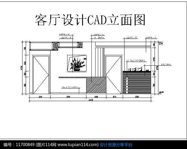 客厅设计cad立面图,cad室内装修图免费下载,cad住宅