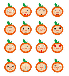 可爱橙子卡通表情包