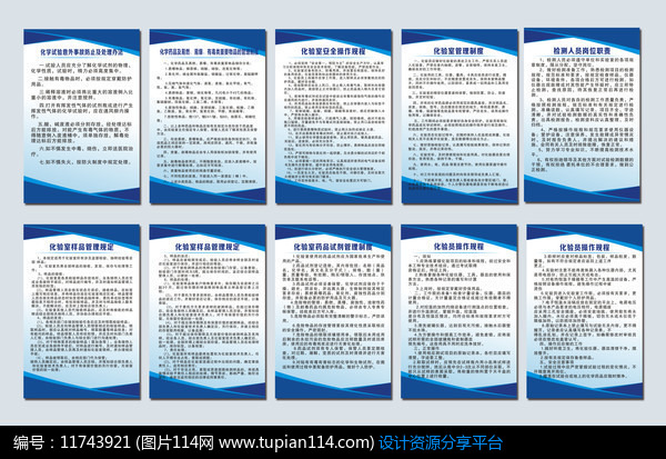 [原创] 简约化验室展板制度牌