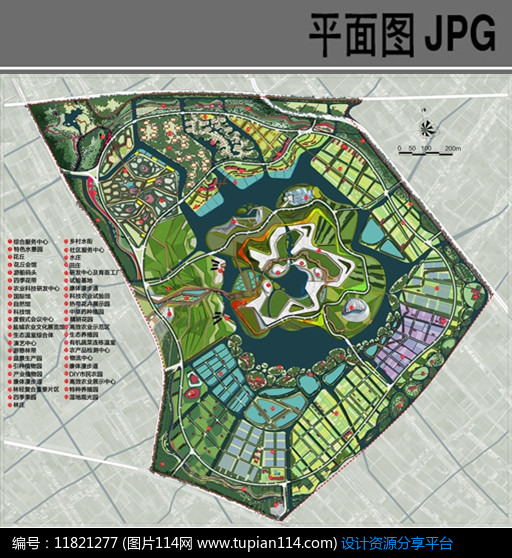 生态农业园区规划设计平面图