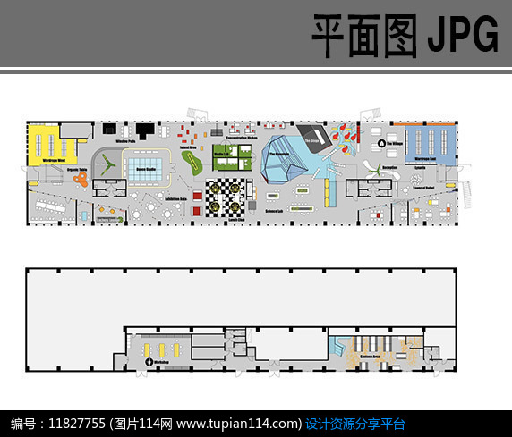 幼儿园室内布局设计彩色平面