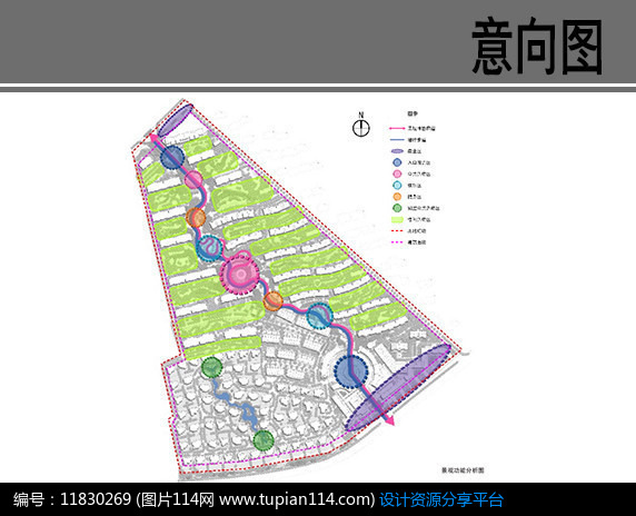 麦迪逊花园景观功能分析图