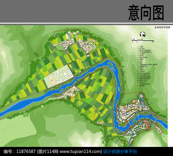 文化村庄整体规划平面图
