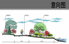 景观桥断面图