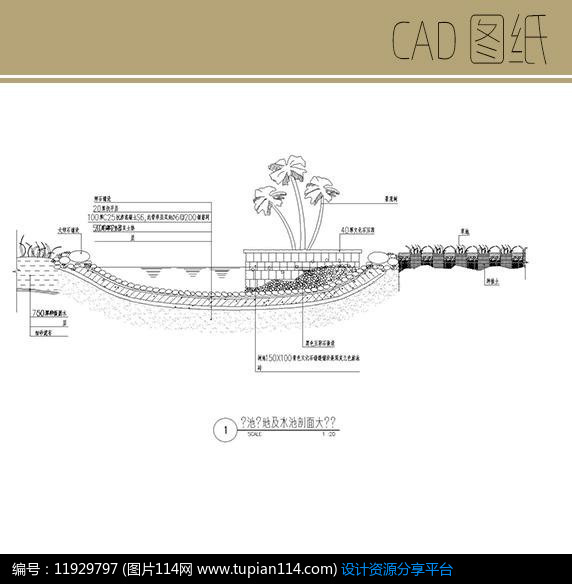 水池剖面图