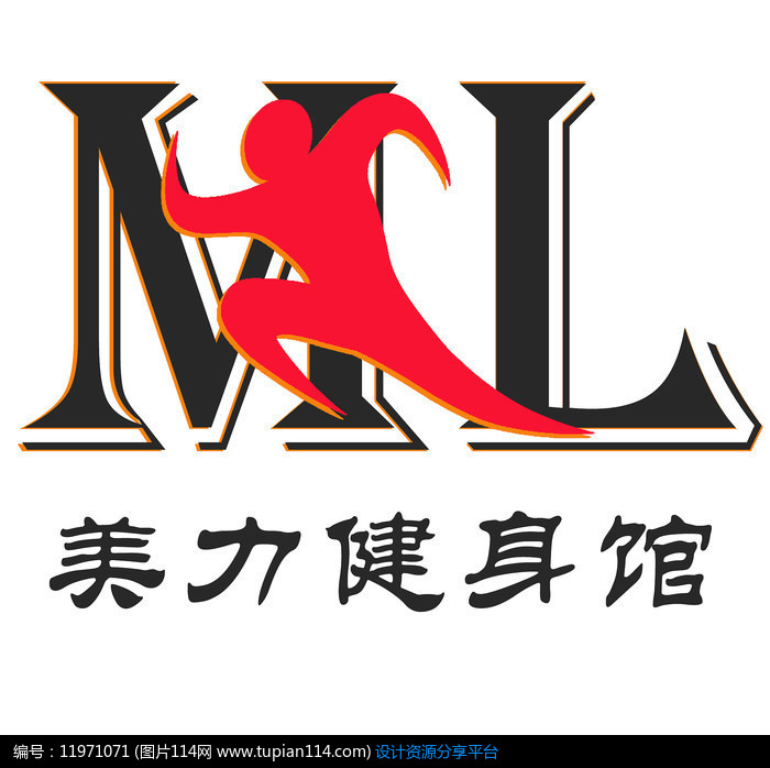 美力健身馆logo