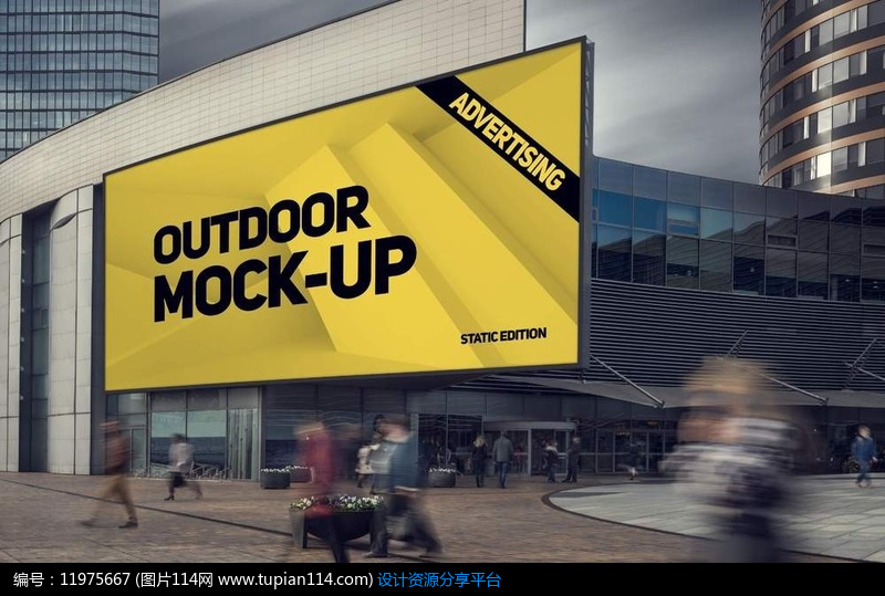 大型户外广告车站商场外墙效果展示设计素材免费下载_其他PSD_图片114