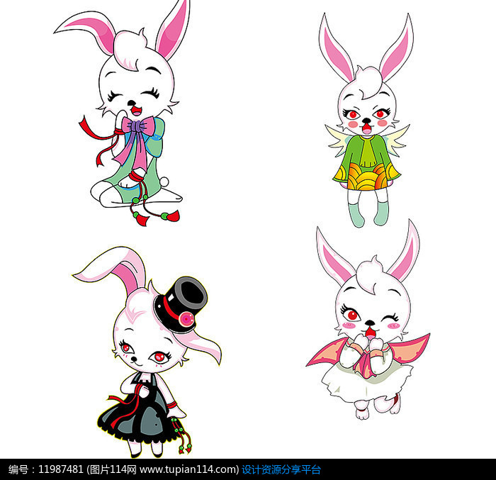 兔子卡通形象,卡通人物图片,动漫人物图片,漫画人物图