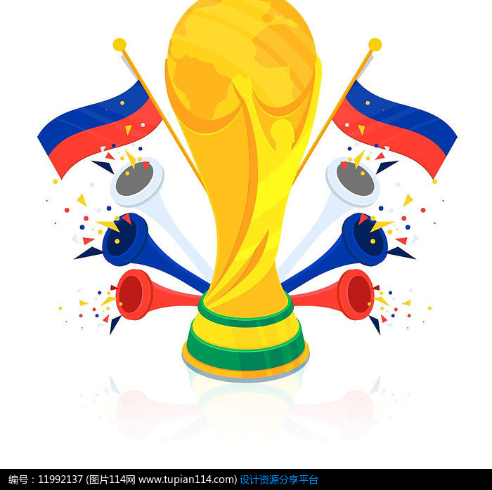 卡通足球世界杯奖杯